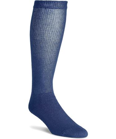 MDR Diabetic Knee High Over The Calf Socks - 3 Pairs, Full Sole, Made in USA, Navy (10-13) - Men and Women - Buy Online on GoSupps.com