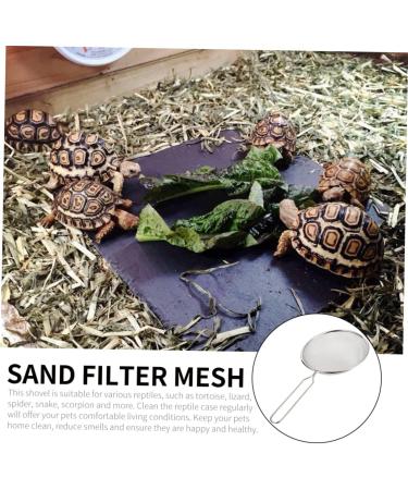 VANZACK 2pcs Pet Sand Shovel Filter Mesh Reptile Terrariums Reptile Litter Scoop Reptiles Barbed Wire Silver 26x14cmx2pcs Silverx2pcs - Buy Online on GoSupps.com