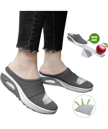 Orthopedic Shoes for Women - Air Cushion Slip-On Walking & Diabetic Sandals - Stylish Mesh Sneakers - Hashuks A01 Dark Gray 38/EU - Buy Online on GoSupps.com