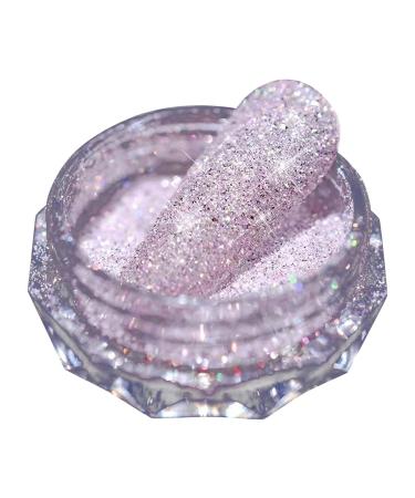 Nail Art Mirror Pigment Powder Nail Glitter Pink Holographic Nail Glitter Holo Shining Chrome Powder (A-007) Vip-Pink