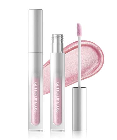 Lestpola Cup Diamond Glitter Lip Gloss rose clair m tallique scintillant highly pigmented long-wearing 24 hours waterproof