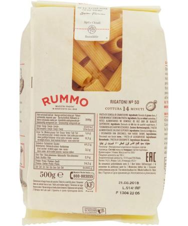  Italian Gourmet E.R. Rummo Rigatoni N. 50 Durum Wheat Semolina Pasta 500g + Italian Gourmet Tomato Pulp Box 400g - Buy Online on GoSupps.com