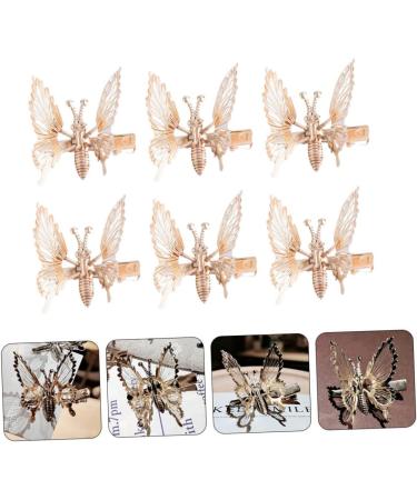 FRCOLOR butterfly headdress small butterfly clips Butterflies hair accessories Butterflies claw clips girls hollow hair gold clips Hair Pin metal snaps Hairpin princess clip flash alloy 3d - Buy Online on GoSupps.com
