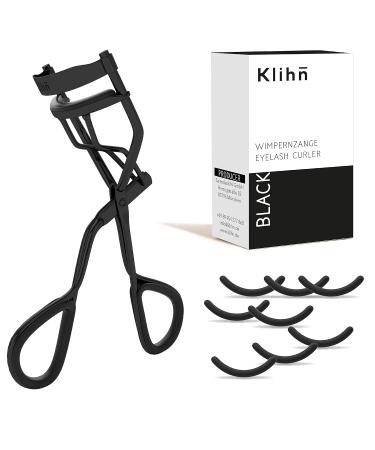 Klihn Exclusive Eyelash Curler | 8 Extra Silicone Pads | High-Quality Carbon Steel Tool for Perfectly Curved Lashes - Buy Online on GoSupps.com