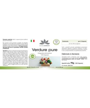 Pure Vegetables - Complex with Carrot Parsley Broccoli Beet Spinach Spirulina and More - 120 Capsules | herba direkt - Quality from German Pharmacies - Buy Online on GoSupps.com