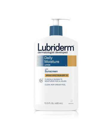Lubriderm Daily Moisture Lotion with Sunscreen SPF 15 13.5 fl oz (400 ml)