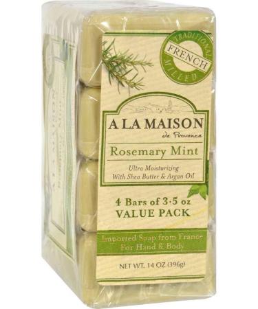 Shop A LA MAISON Rosemary Mint Bar Soap - 4 CT | Premium Natural Ingredients | International Shipping Available - Buy Online on GoSupps.com