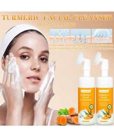 Joanssore 2Pcs Turmeric Facial Cleanser Turmeric Face Wash Turmeric Foaming Cleanser Foaming Face Wash Tumeric Face Wash Turmeric Wash Facial Cleanser Deep Clean and Firm Pores 5.28 Fl.Oz/1Pcs - Buy Online on GoSupps.com