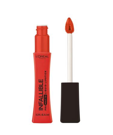 L'Oreal Paris Infallible Pro Matte Liquid Lipstick  Long-Lasting Intense Matte Color  Up to 16HR Wear  highly pigmented  full coverage liquid lipstick  Ma Ch rie  0.21 fl. oz. Ma Cherie 0.21 Fl Oz (Pack of 1)