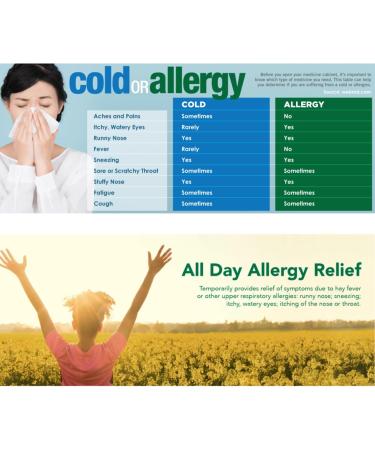 24 Hour Allergy Cetirizine Hydrochloride Tablets 10 mg 45 Count (Pack of 2) - Buy Online on GoSupps.com