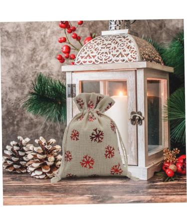 Alipis 1 Set Christmas Calendar Christmas Banner Wooden Decor Xmas Favor Bags Cotton Small Cloth Bag - Buy Online on GoSupps.com