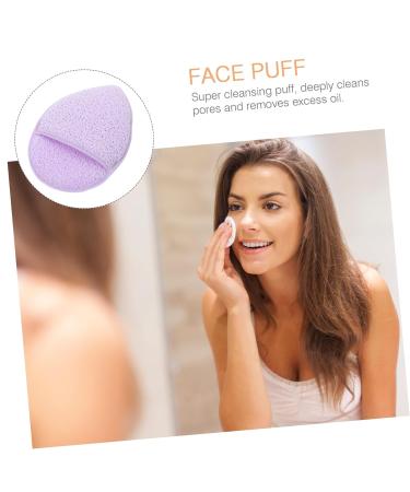 FRCOLOR 4pcs Facial Cleansing Sponges - Exfoliating Makeup Remover Wipes for Deep Cleaning - Purple Esponjas para Maquillaje - Buy Online on GoSupps.com