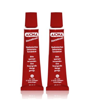 2x Ajona Medical Toothpaste Concentrate for Teeth Gums and Tongue 25ml - Buy Online on GoSupps.com