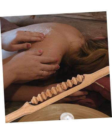 FOMIYES Gua Sha Massage Stick - Muscle Massager Tool with Double-Row Beads | Wooden Scraping Stick for Relaxation & Pain Relief | International Shipping Available - Buy Online on GoSupps.com