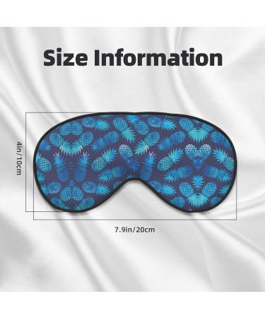 Blue Pineapple Print Unisex Sleep Eye Mask | Soft Travel Eye Shade for Yoga & Shift Work - Buy Online on GoSupps.com