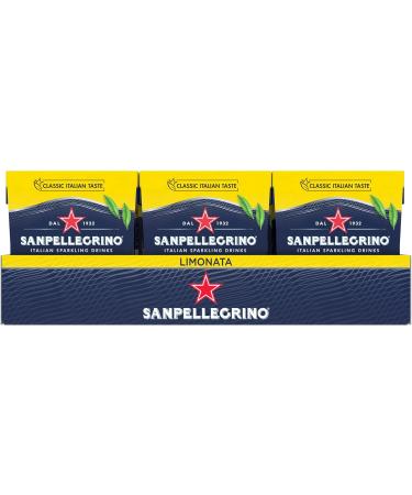 San Pellegrino Italian Sparkling Drinks Classic Taste Original Sparkling Lemon Canned Soft Drinks 24 Count (6 x 4 x 330 ml) - Buy Online on GoSupps.com
