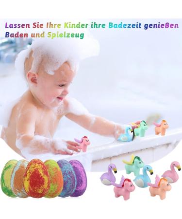 Bath Bombs for Kids with Surprise Inside 6 Pcs Dino Egg Handmade Natural Fizzy Bath Bombs Dinosaur Toys for Girls Boys Christmas Birthday Easter Gift Set (6 * 130g) Dinosaur Toys-6pcs - Buy Online on GoSupps.com