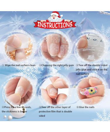 4 Boxs Christmas Fake Nails Artificial Fake Stiletto Fingernails Artificial Full Cover Fingernails For Christmas party nail decoration(Short armour) - Buy Online on GoSupps.com