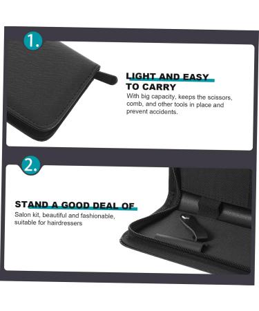 Professional Hair Stylist Kit - Leather Scissor Holder & Barber Tool Tote Bag for Travel | Perfect Hairdressing Pouch - Buy Online on GoSupps.com