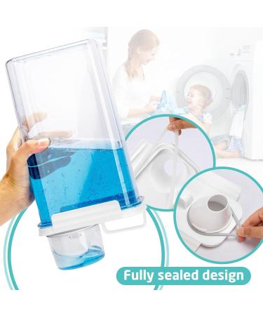 1100ml Airtight Detergent Dispenser with Measuring Cup - Transparent Powder Washing Container - Buy Online on GoSupps.com