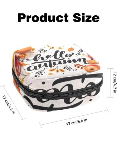 Anna Cowper Hello Autumn Menstrual Cup Pouch & Sanitary Napkin Storage Bag | Portable Period Holder for Women & Girls - Multi-colored - Buy Online on GoSupps.com