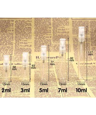 12 x 3ml Clear Mini Glass Spray Bottles - Refillable Perfume & Makeup Atomizers Portable Travel Containers - Buy Online on GoSupps.com