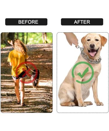 AWAVM Metal Choke Chain for Dog Anti Bark Collars for Dogs Durable Thick Prong Collars for Pet Outdoor Training Stainless Steel Prong Collar for Large Medium Small Dogs(L) - Buy Online on GoSupps.com