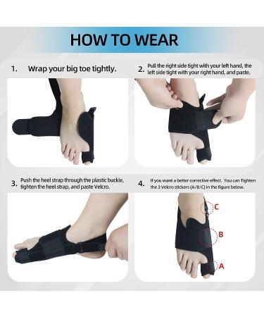 MOONSMILE Bunion Corrector - Toe Alignment Brace for Women & Men - Black85 - Buy Online on GoSupps.com