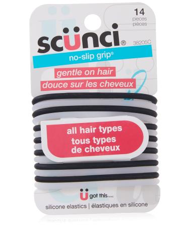 Scunci No-Slip Grip The Evolution Hair Ties  Black 14 ea - Buy Online on GoSupps.com