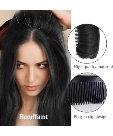 Invisible Fluffy Hair Pad for Short Long Hair Natural Hair Bump Clip for Volume DIY Heighten Hair Bump Breathable Hair Puff for Women Girls Black - Buy Online on GoSupps.com