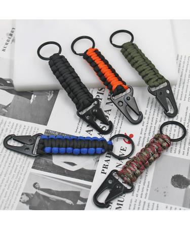 5-Piece Paracord Key Pendant Set | Senhai Carabiner & Braided Keychain | Ideal for Outdoor Camping Fishing & Men s Gear - Buy Online on GoSupps.com