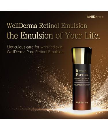 WELLDERMA Retinol Peptide Emulsion - Wrinkle Lifting Skin Whitening & Blemish Reduction | Improve Fine Lines & Uneven Skin Tone - Buy Online on GoSupps.com