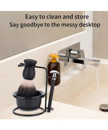Professional Safe Shaver Set - Soft Brush Soap Dish & Stand Holder for Clean & Tidy Grooming | International Shipping - Buy Online on GoSupps.com