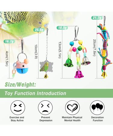 Chikanb 10-Piece Parrot Toys Set - Natural Wood Bird Cage Swings & Toys for Small & Medium Pets - Buy Online on GoSupps.com