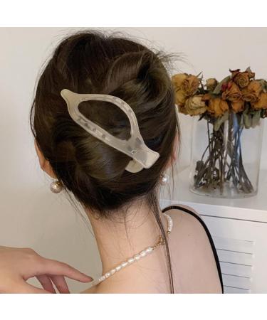 Large Duckbill Hairpin Long Hair Duckbill Hairpin Elegant Ponytail Clip for Thin Hair Decorative Long Styling Hairpins Large Translucent Shower Clip lightgrey - Buy Online on GoSupps.com