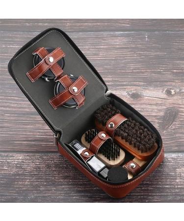 Home Shoes Brushes Professional Leather Shoes Care Tools 9 Pieces Horse Hair Brush Black Shoe Polish Sponge Brush Shoe Polisher Shoehorn Bathroom Tool Brush Onecolor - Buy Online on GoSupps.com