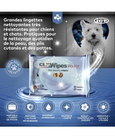 Livisto CLX Wipes for Dogs & Cats | Hygienic Cleaning - 20 Pocket Wipes | International Shipping - Buy Online on GoSupps.com