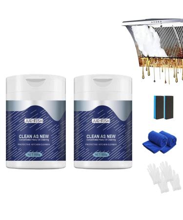 Mof Chef Cleaning Powder M.O.F Chef Kitchen Cleaner Powder Mofchef Powder for Cleaning Heavy Oil Stain Powder Cleaner All-Purpose Household Cleaners (2PCS)