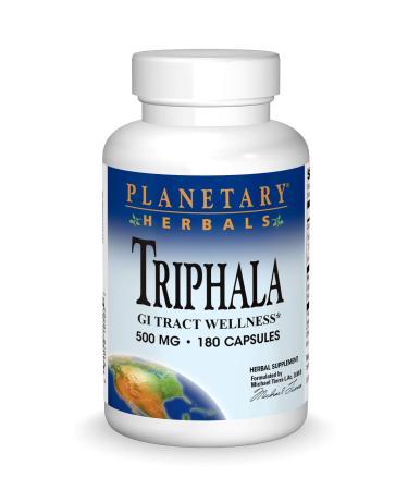 Triphala Internal Cleanser 500 mg Planetary Herbals 180 Caps 180 Count (Pack of 1)