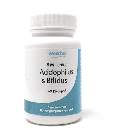woscha 8 Milliarden Acidophilus und Bifidus 60DRcaps (25g)(vegan)