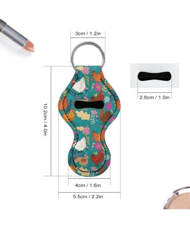 Chapstick Holder Keychain for Women & Kids | Lipstick & Lip Gloss Holder Gifts - Cute Chicken Flower Design - Buy Online on GoSupps.com