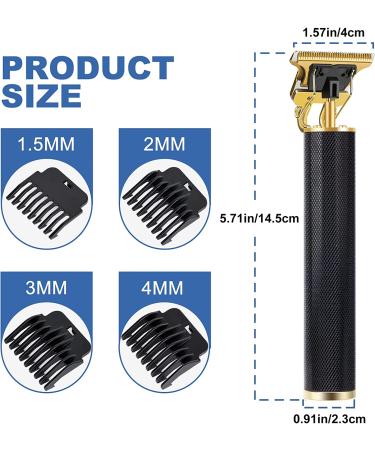 YOGINGO Professional Hair Trimmer for Men - USB Cordless Rechargeable Grooming Kit - Zero Gapped Beard Trimmer and Baldhead Shaver - Black - Buy Online on GoSupps.com