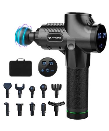 Professional muscle massage guns 30 speeds 10 heads touchscreen cervical massager and back massage gun leg and poor massage gun and noise suppression