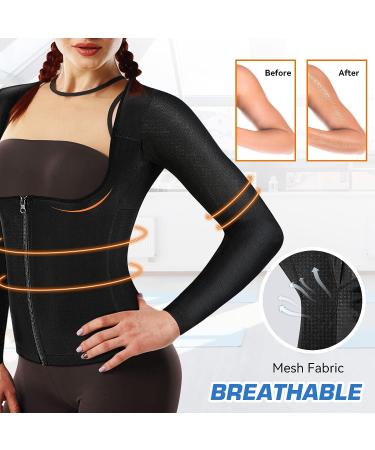 Women's Weight Loss Sauna Suit Shirt Jacket | Long Sleeve Sweat Vest | Blue Medium - Buy Online on GoSupps.com