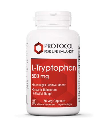 Protocol L-Tryptophan 500mg - Mood Support Stress Relief and Relaxation - 60 Veg Caps