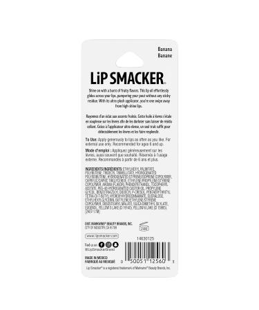 Lip Smacker Fruit Glaze Lip Oil Ultra-Hydrating & Moisturizing with High-Shine Finish Plush Applicator for Effortless Glide Delicious Non-Sticky Flavor - Banana - Buy Online on GoSupps.com