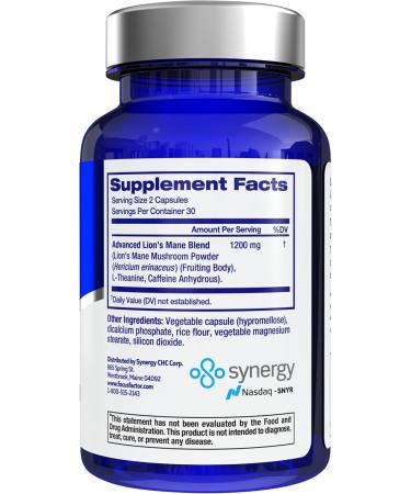 Focus Factor Lions Mane Plus Advanced Nootropic with L-Theanine Caffeine Focus and Energy (60 Count) 60 Count (Pack of 1) - Buy Online on GoSupps.com