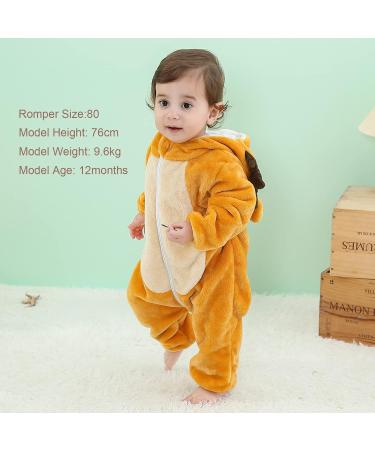 COOKY.D Unisex Hedgehog Winter Hooded Romper Jumpsuit - 6-12 Months - Buy Online on GoSupps.com