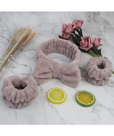 Fancylovesotio 3 Pack Face Wash Headband Set - Soft Makeup & Skincare Bands for Spa, Head & Wrist - Coffee - Buy Online on GoSupps.com
