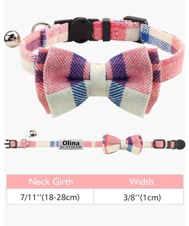 Tagme Pink Cat Collar with Name & Phone Number - Safety Closure & Bell - 1-Pack Kitten Accessory - Buy Online on GoSupps.com